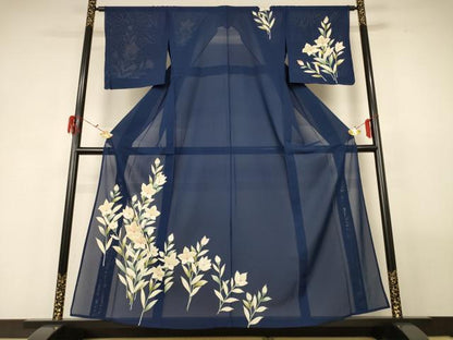 平和屋着物＊夏物 訪問着 絽 手描き 草花文 正絹 逸品 未使用 AABF9401jd