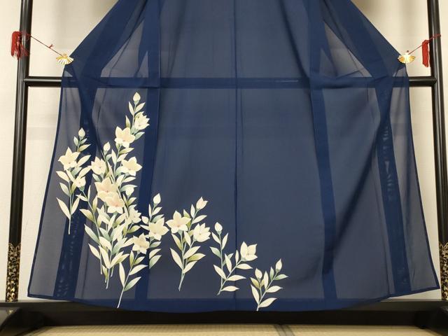 平和屋着物＊夏物 訪問着 絽 手描き 草花文 正絹 逸品 未使用 AABF9401jd