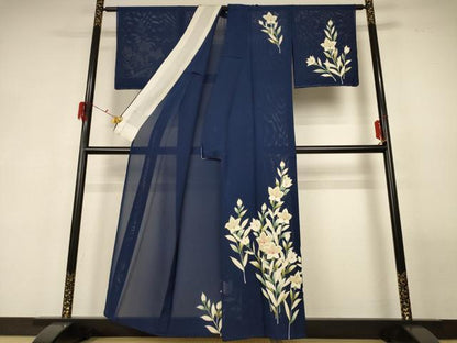 平和屋着物＊夏物 訪問着 絽 手描き 草花文 正絹 逸品 未使用 AABF9401jd