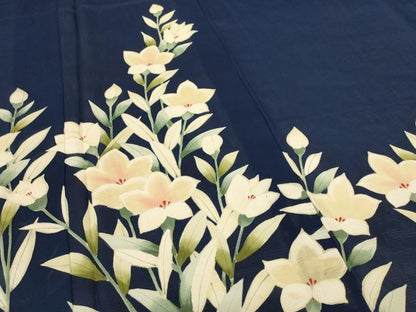 平和屋着物＊夏物 訪問着 絽 手描き 草花文 正絹 逸品 未使用 AABF9401jd