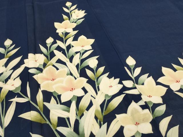 平和屋着物＊夏物 訪問着 絽 手描き 草花文 正絹 逸品 未使用 AABF9401jd