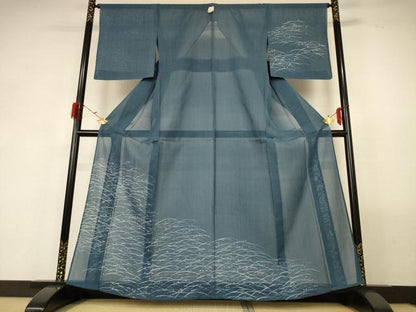 平和屋着物＊夏物　絹芭蕉　訪問着　露芝文　正絹　逸品　AABF9402jd