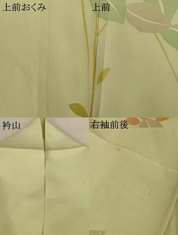 平和屋着物＊夏物 訪問着 絽 草花文 洗える着物 AABF9410jd
