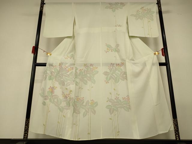 平和屋着物＊夏物 訪問着 絽 草花文 洗える着物 AABF9410jd