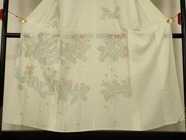 平和屋着物＊夏物 訪問着 絽 草花文 洗える着物 AABF9410jd