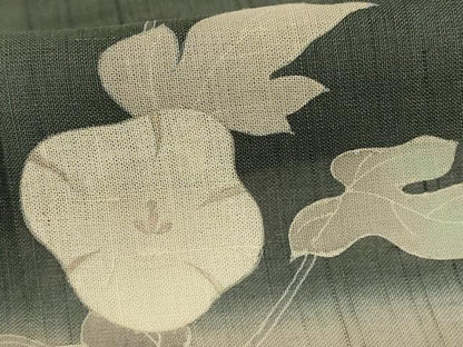 平和屋着物＊夏物 絹芭蕉 訪問着 作家物 朝顔 暈し染め 正絹 逸品 AABF9416jd