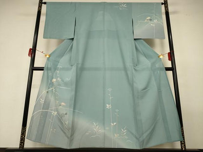 平和屋着物＊夏物 訪問着 絽 朝顔 暈し染め 正絹 逸品 AABF9421jd
