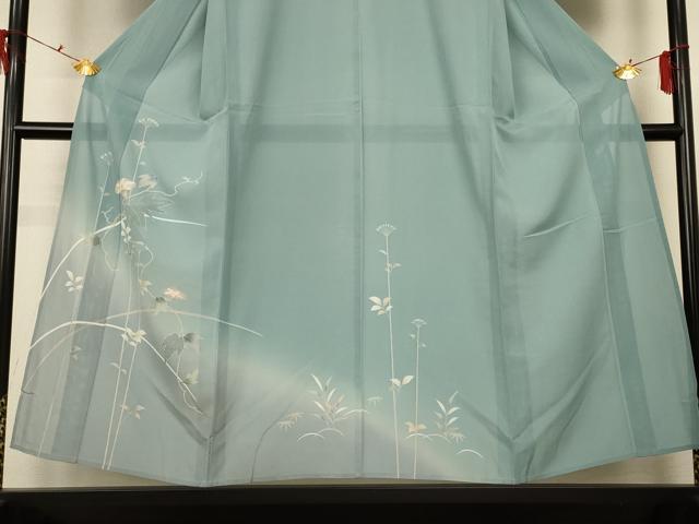 平和屋着物＊夏物 訪問着 絽 朝顔 暈し染め 正絹 逸品 AABF9421jd