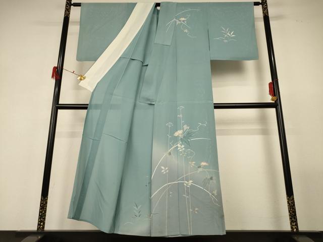 平和屋着物＊夏物 訪問着 絽 朝顔 暈し染め 正絹 逸品 AABF9421jd