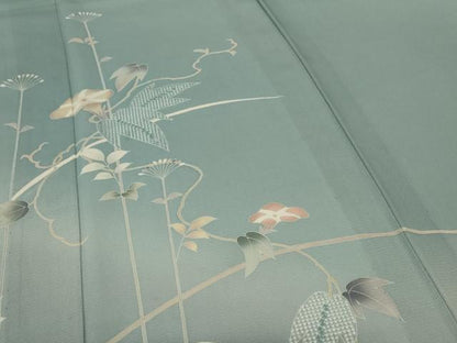 平和屋着物＊夏物 訪問着 絽 朝顔 暈し染め 正絹 逸品 AABF9421jd