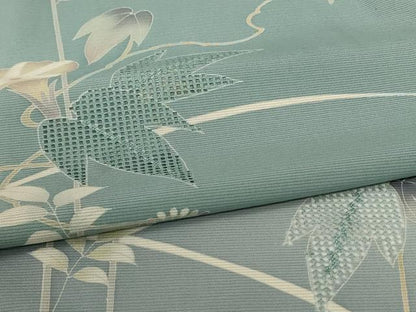 平和屋着物＊夏物 訪問着 絽 朝顔 暈し染め 正絹 逸品 AABF9421jd