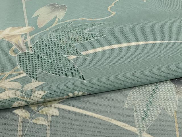 平和屋着物＊夏物 訪問着 絽 朝顔 暈し染め 正絹 逸品 AABF9421jd