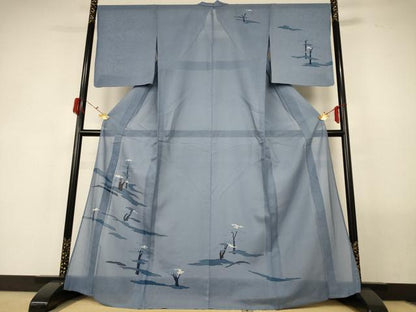 平和屋着物＊夏物 訪問着 紗 風景文 正絹 逸品 未使用 AABF9422jd