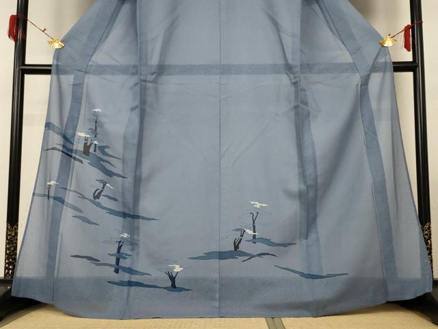 平和屋着物＊夏物 訪問着 紗 風景文 正絹 逸品 未使用 AABF9422jd