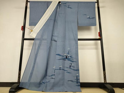 平和屋着物＊夏物 訪問着 紗 風景文 正絹 逸品 未使用 AABF9422jd