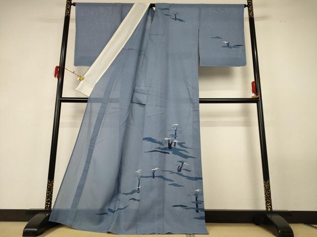 平和屋着物＊夏物 訪問着 紗 風景文 正絹 逸品 未使用 AABF9422jd