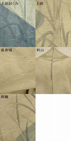 平和屋着物＊夏物 訪問着 絽 流水枝葉文 正絹 逸品 AABF9423jd