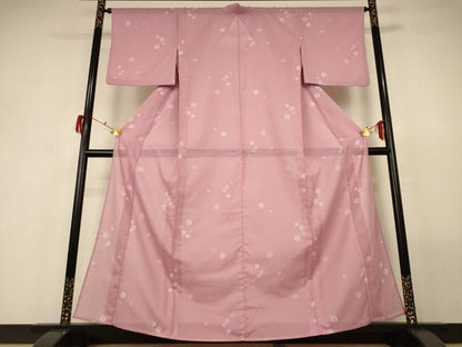 平和屋着物＊夏物 小紋 絽 丸文 洗える着物 AABF9425jd