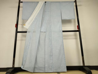 平和屋着物＊夏物 小紋 絽 雪芝文 洗える着物 AABF9427jd