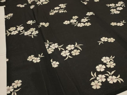 平和屋着物＊夏物 小紋 絽 舞花文 正絹 逸品 AABF9428jd