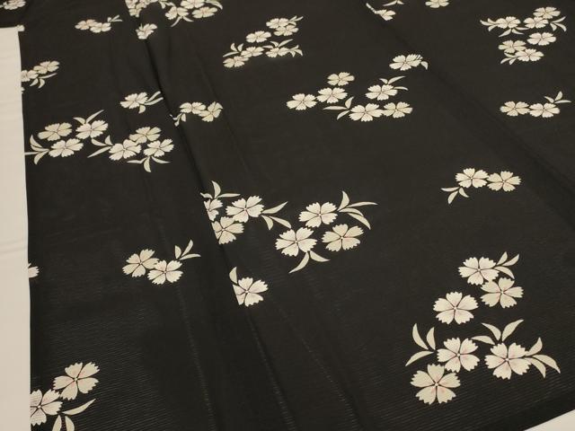 平和屋着物＊夏物 小紋 絽 舞花文 正絹 逸品 AABF9428jd