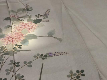 平和屋着物＊夏物 訪問着 絽 紫陽花 暈し染め 金彩 正絹 逸品 AABF9436jd