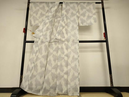 平和屋着物＊夏物 上布 舞蝶文 大丸扱い 麻 逸品 AABF9438jd