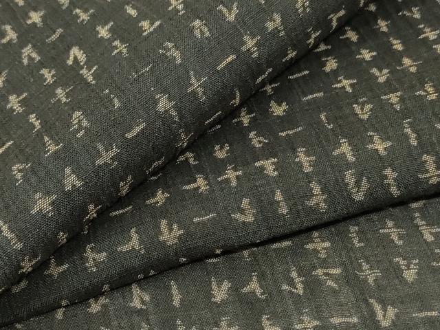 平和屋着物＊夏物 小千谷ちぢみ 幾何学文様 麻 逸品 AABF9440jd