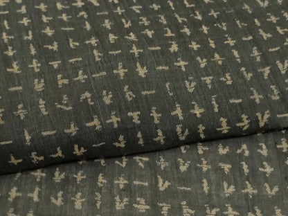 平和屋着物＊夏物 小千谷ちぢみ 幾何学文様 麻 逸品 AABF9440jd