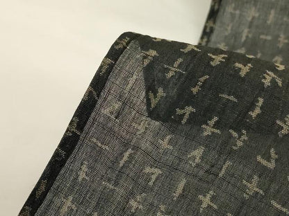 平和屋着物＊夏物 小千谷ちぢみ 幾何学文様 麻 逸品 AABF9440jd