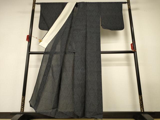 平和屋着物＊夏物 本場大島紬 夏大島 よろけ縞 正絹 逸品 AABF9450jd