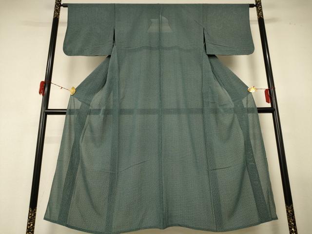 平和屋着物＊夏物 小紋 絽 絣柄 洗える着物 AABF9451jd