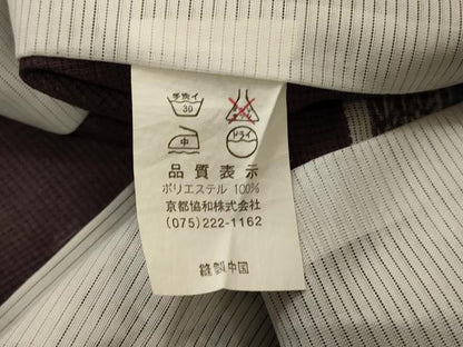 平和屋着物＊夏物 小紋 絽 色紙草花文 洗える着物 AABF9453jd