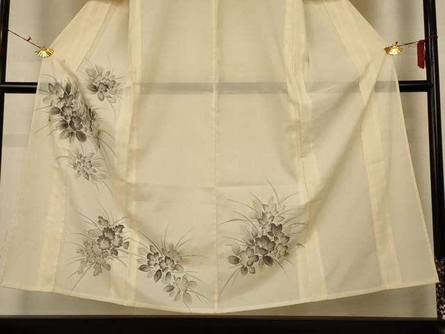 平和屋着物＊夏物 訪問着 絽 草花文 洗える着物 AABF9454jd