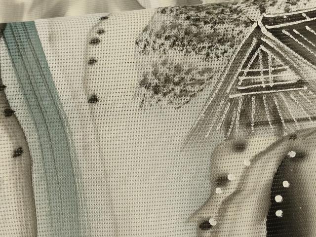 平和屋着物＊夏物 訪問着 絽 手描き 風景文 洗える着物 AABF9456jd