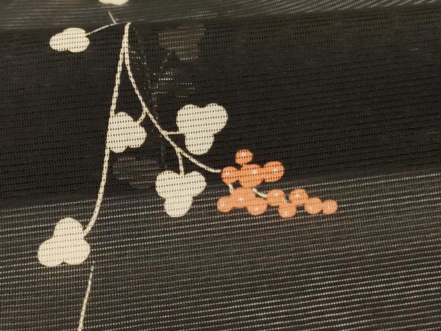 平和屋着物＊夏物 小紋 絽 枝花文 洗える着物 AABF9460jd