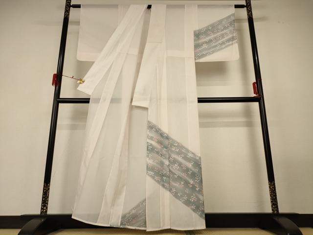 平和屋着物＊夏物 訪問着 絽 舞花文 洗える着物 AABF9463jd