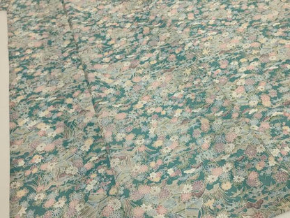 平和屋着物＊夏物 小紋 絽 風景草花文 洗える着物 AABF9464jd