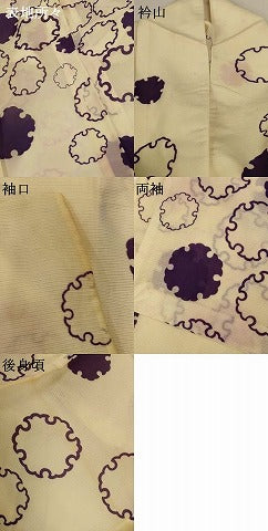 平和屋着物＊夏物 訪問着 絽 雪輪文 洗える着物 AABF9465jd