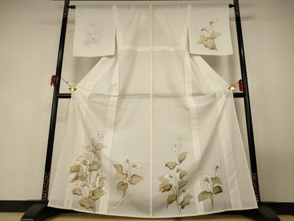 平和屋着物＊夏物 訪問着 絽 手描き カラー 洗える着物 AABF9468jd