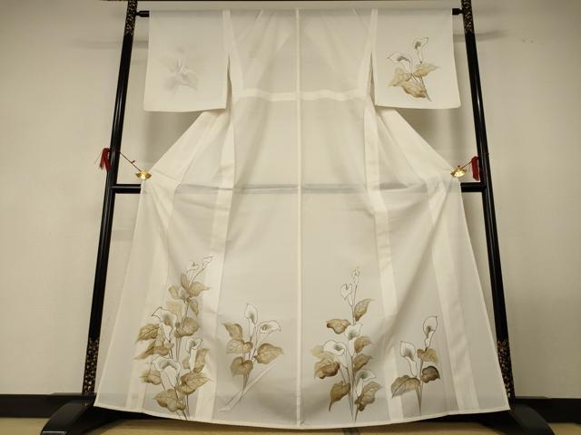 平和屋着物＊夏物 訪問着 絽 手描き カラー 洗える着物 AABF9468jd