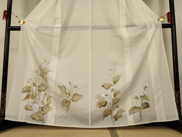 平和屋着物＊夏物 訪問着 絽 手描き カラー 洗える着物 AABF9468jd