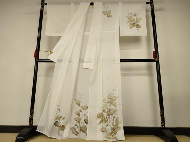 平和屋着物＊夏物 訪問着 絽 手描き カラー 洗える着物 AABF9468jd