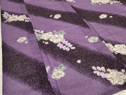 平和屋着物＊夏物　小紋　絽　辻が花文　洗える着物　AABF9470jd