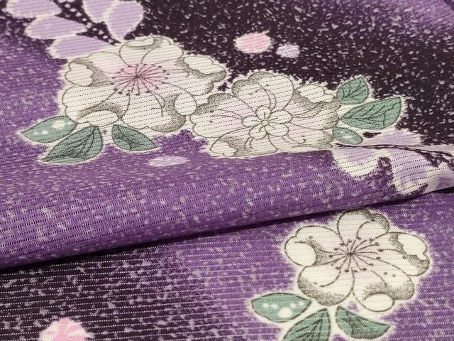 平和屋着物＊夏物　小紋　絽　辻が花文　洗える着物　AABF9470jd