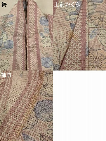 平和屋着物＊夏物 小紋 絽 辻が花 洗える着物 AABF9471jd