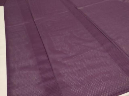 平和屋着物＊夏物 色無地 絽 似せ紫色 洗える着物 AABF9474jd