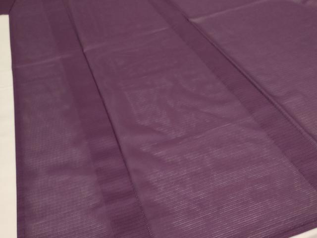 平和屋着物＊夏物 色無地 絽 似せ紫色 洗える着物 AABF9474jd