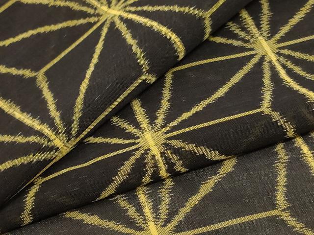 平和屋着物＊夏物 紗紬 麻の葉文様 正絹 逸品 AABF9479jd