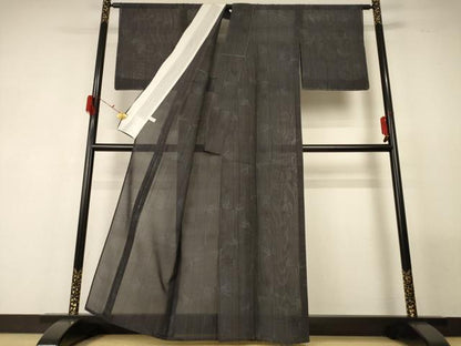 平和屋着物＊夏物 本場大島紬 夏大島 枝葉文 正絹 逸品 未使用 AABF9481jd